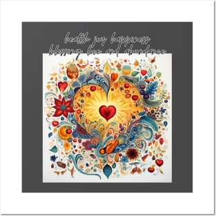 health joy happiness blessing love and abundance Posters and Art